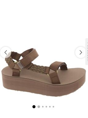 Women’s Teva Brown Flatform Universal Interweave Platform Sandal 10